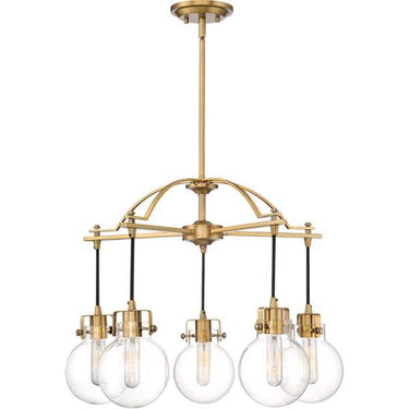 Quoizel SDL5005WS Sidwell 5 Light Chandelier in Weathered Brass - Crescent Harbor