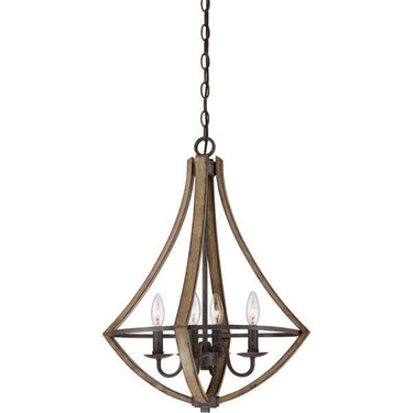 Quoizel SHR2818RK Shire 4 Light Chandelier in Rustic Black - Crescent Harbor