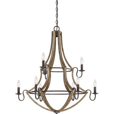 Quoizel SHR5009RK Shire 9 Light Chandelier in Rustic Black - Crescent Harbor