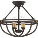 Quoizel SRG1716WT Sergeant 4 Light Semi-Flush Mount in Western Bronze - Crescent Harbor