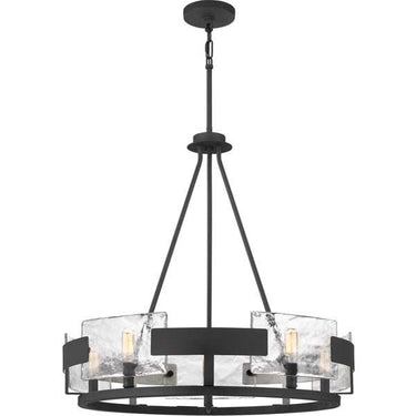 Quoizel STM5005BA Stratum 5 Light Chandelier in Royal Ebony - Crescent Harbor