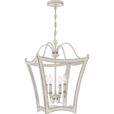 Quoizel SUM5216AWH Summerford 4 Light Pendant in Antique White - Crescent Harbor