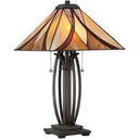 Quoizel TF1180TVA Asheville 2 Light Table Lamp in Valiant Bronze - Crescent Harbor