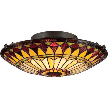 Quoizel TF1400SVB West End 2 Light Flush Mount in Vintage Bronze - Crescent Harbor