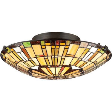 Quoizel TF1408SVB Reed 2 Light Flush Mount in Vintage Bronze - Crescent Harbor