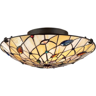 Quoizel TF1409SVB Graham 2 Light Flush Mount in Vintage Bronze - Crescent Harbor