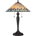 Quoizel TF1433T Pearson 2 Light Table Lamp in Authentic Bronze - Crescent Harbor