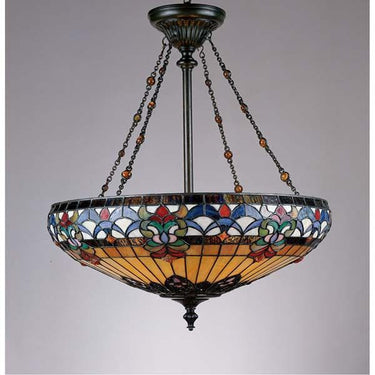 Quoizel TF1781VB Belle Fleur 4 Light Pendant in Vintage Bronze - Crescent Harbor