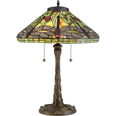 Quoizel TF2598T Jungle Dragonfly 2 Light Table Lamp in Architectural Bronze - Crescent Harbor