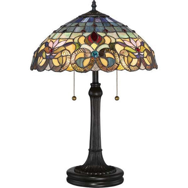 Quoizel TF3180TVB Lyric 2 Light Table Lamp in Vintage Bronze - Crescent Harbor