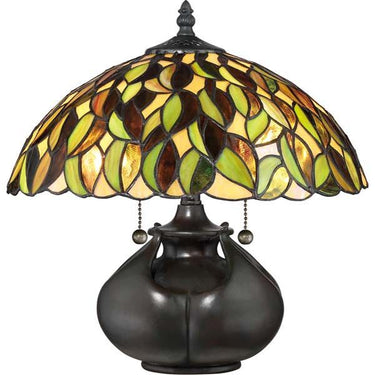 Quoizel TF3181T Greenwood 2 Light Table Lamp in Valiant Bronze - Crescent Harbor