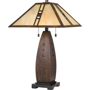 Quoizel TF3341T Fulton 2 Light Table Lamp in Tiffany - Crescent Harbor