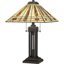 Quoizel TF5209TWT Stevie 2 Light Table Lamp in Western Bronze - Crescent Harbor
