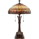 Quoizel TF6660BB West End 2 Light Table Lamp in Brushed Bullion - Crescent Harbor