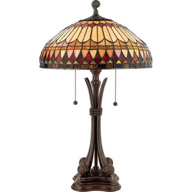 Quoizel TF6660BB West End 2 Light Table Lamp in Brushed Bullion - Crescent Harbor