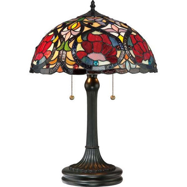 Quoizel TF879T Larissa 2 Light Table Lamp in Vintage Bronze - Crescent Harbor
