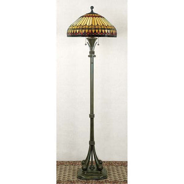 Quoizel TF9320BB West End 2 Light Floor Lamp in Brushed Bullion - Crescent Harbor