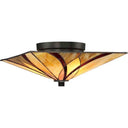 Quoizel TFAS1615VA Asheville 2 Light Flush Mount in Valiant Bronze - Crescent Harbor