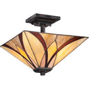 Quoizel TFAS1714VA Asheville 2 Light Semi-Flush Mount in Valiant Bronze - Crescent Harbor
