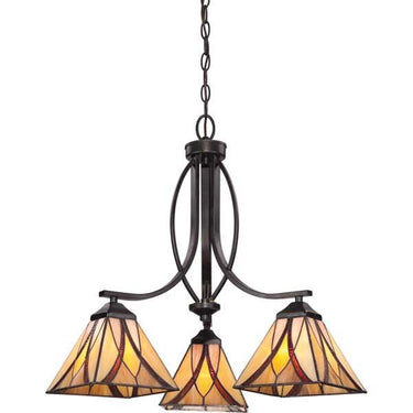 Quoizel TFAS5003VA Asheville 3 Light Chandelier in Valiant Bronze - Crescent Harbor