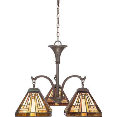Quoizel TFST5103VB Stephen 3 Light Chandelier in Vintage Bronze - Crescent Harbor