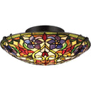 Quoizel TFVT1617VB Violets 2 Light Flush Mount in Vintage Bronze - Crescent Harbor