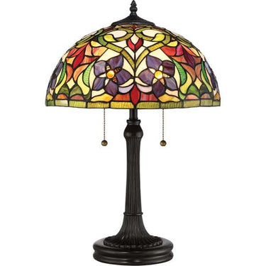Quoizel TFVT6323VB Violets 2 Light Table Lamp in Vintage Bronze - Crescent Harbor