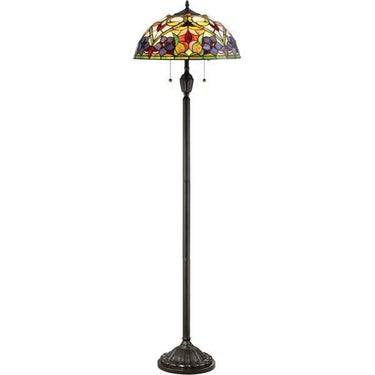 Quoizel TFVT9362VB Violets 2 Light Floor Lamp in Vintage Bronze - Crescent Harbor