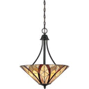 Quoizel TFVY2819VA Victory 3 Light Pendant in Valiant Bronze - Crescent Harbor