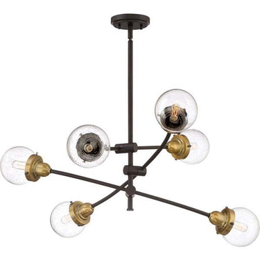 Quoizel TNC5006WT Trance 6 Light Chandelier in Western Bronze - Crescent Harbor