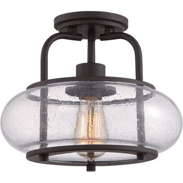 Quoizel TRG1712 Trilogy 1 Light Semi-Flush Mount - Crescent Harbor