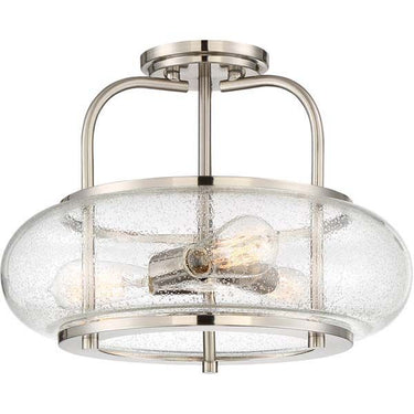 Quoizel TRG1716 Trilogy 3 Light Semi-Flush Mount - Crescent Harbor