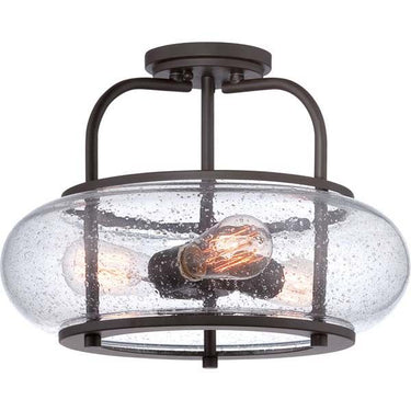 Quoizel TRG1716 Trilogy 3 Light Semi-Flush Mount - Crescent Harbor