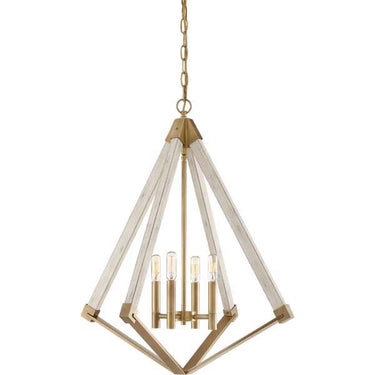 Quoizel VP5204WS Viewpoint 4 Light Pendant in Weathered Brass - Crescent Harbor