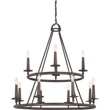 Quoizel VYR5012ML Voyager 12 Light Chandelier in Malaga - Crescent Harbor