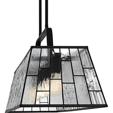 Rainier 5 Light Island Light in Matte Black 2