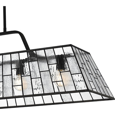 Rainier 5 Light Island Light in Matte Black 3