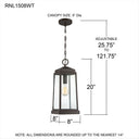 Ravenel 1 Light Mini Pendant in Western Bronze 2