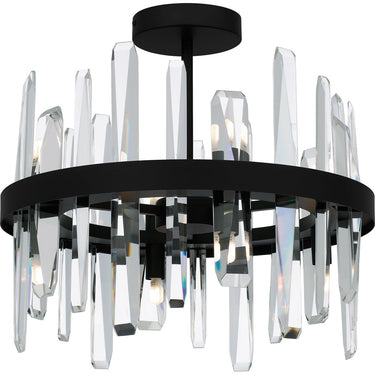 Regal 8 Light Semi-Flush Mount in Matte Black 1