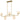 Regis 5 Light Island Light in Brushed Gold 5