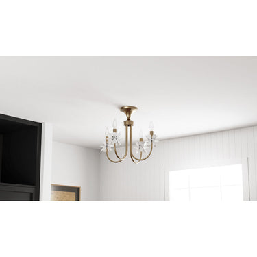 Remy 4 Light Semi-Flush Mount in Bronze Gold 2