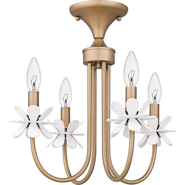 Remy 4 Light Semi-Flush Mount in Bronze Gold 3