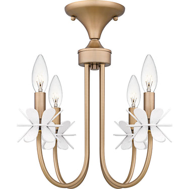 Remy 4 Light Semi-Flush Mount in Bronze Gold 1