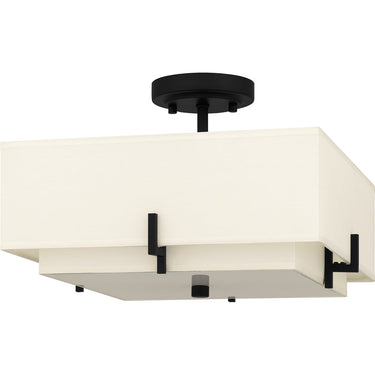 Renzo 2 Light Semi-Flush Mount in Matte Black 3
