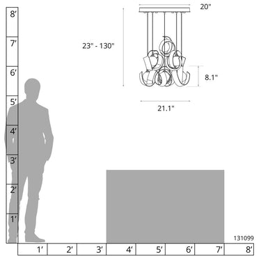 Riza 9-Light Pendant 5