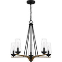 Rochester 5 Light Chandelier in Matte Black 4