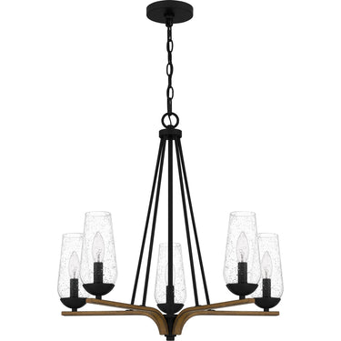 Rochester 5 Light Chandelier in Matte Black 4