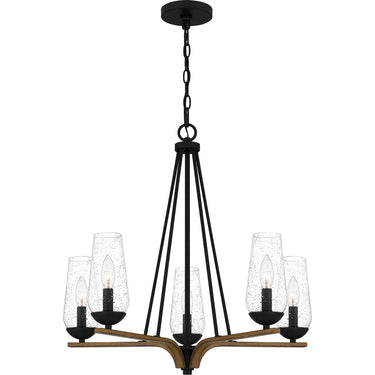 Rochester 5 Light Chandelier in Matte Black 1