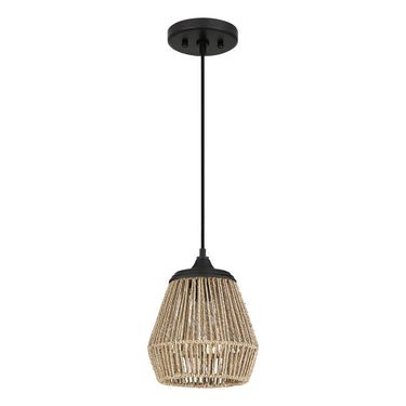 Romain 1 Light Mini Pendant in Earth Black 3