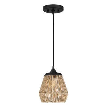 Romain 1 Light Mini Pendant in Earth Black 4